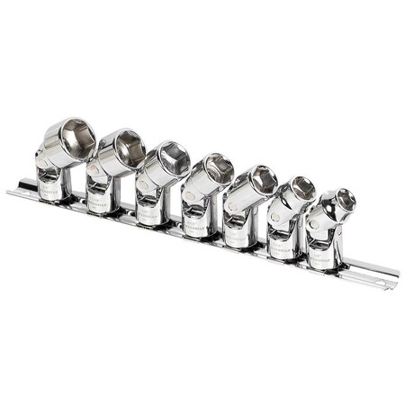 Powerbuilt 7Pc 3/8" Dr.6Pt Sae Universal Socket Set 642163